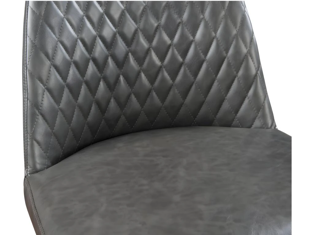 Lot De 2 Chaises JOPLIN - Simili & Métal - Anthracite 8 Lot De 2 Chaises JOPLIN - Simili & Métal - Anthracite – Image 6