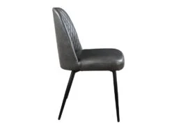 Lot De 6 Chaises JOPLIN - Simili & Métal - Anthracite -Mobilia Boutique chaise 319389