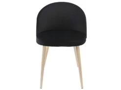 Lot De 6 Chaises LILLY - Velours - Noir -Mobilia Boutique chaise 323021