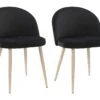 Lot De 2 Chaises LILLY - Velours - Noir 2 Lot De 2 Chaises LILLY - Velours - Noir -Mobilia Boutique chaise 323027