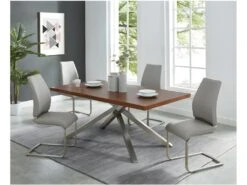 Lot De 2 Chaises SALMA - Simili - Gris -Mobilia Boutique chaise 328659