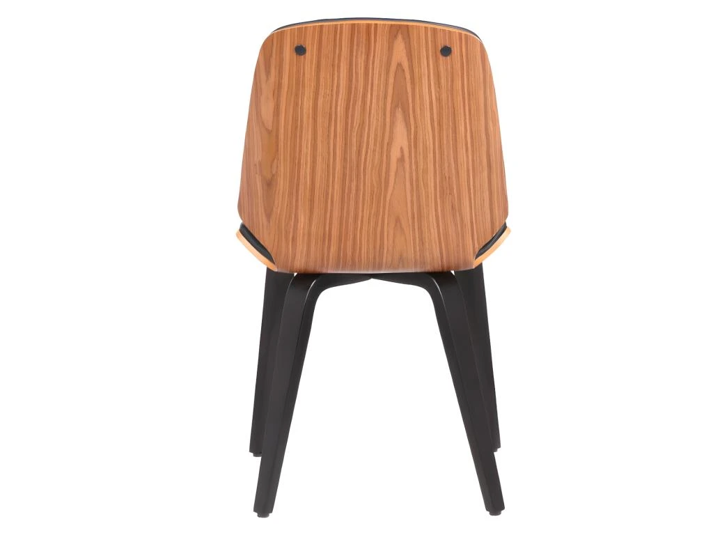 Lot De 6 Chaises SANTAREM - Simili - Noyer Et Noir 13 Lot De 6 Chaises SANTAREM - Simili - Noyer Et Noir – Image 11