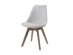 Lot De 6 Chaises JODY - Polypropylène Hêtre - Blanc -Mobilia Boutique chaise 356285
