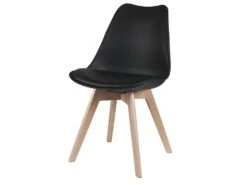 Lot De 6 Chaises JODY - Polypropylène Et Hêtre - Noir -Mobilia Boutique chaise 356315