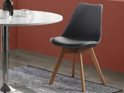 Lot De 6 Chaises JODY - Polypropylène Et Hêtre - Gris -Mobilia Boutique chaise 356355