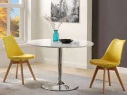 Lot De 6 Chaises JODY - Polypropylène Et Hêtre - Jaune -Mobilia Boutique chaise 356387