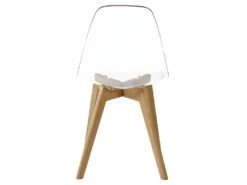 Lot De 6 Chaises AUDRA - Polycarbonate Et Hêtre - Transparent -Mobilia Boutique chaise 356621