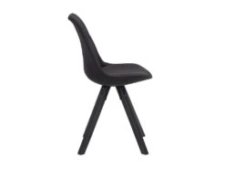 Lot De 6 Chaises Scandinaves ANEYA - Tissu & Pieds Hévéa - Noir -Mobilia Boutique chaise 364775