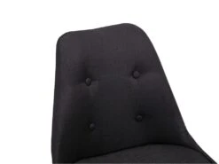 Lot De 6 Chaises Scandinaves ANEYA - Tissu & Pieds Hévéa - Noir -Mobilia Boutique chaise 364787