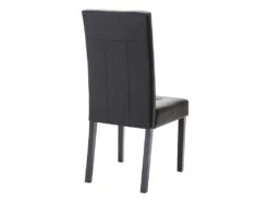 Lot De 6 Chaises VILLOSA - Simili Noir & Pieds Bois Noir -Mobilia Boutique chaise 385535