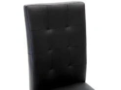 Lot De 6 Chaises VILLOSA - Simili Noir & Pieds Bois Noir -Mobilia Boutique chaise 385537