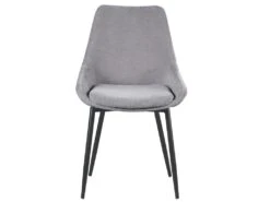 Lot De 2 Chaises MASURIE - Tissu - Gris -Mobilia Boutique chaise 385931