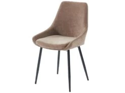 Lot De 6 Chaises MASURIE - Tissu - Taupe -Mobilia Boutique chaise 387307