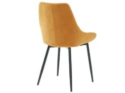 Lot De 6 Chaises MASURIE - Tissu - Jaune -Mobilia Boutique chaise 387321