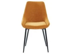 Lot De 2 Chaises MASURIE - Tissu - Jaune -Mobilia Boutique chaise 387331