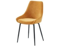 Lot De 2 Chaises MASURIE - Tissu - Jaune -Mobilia Boutique chaise 387333