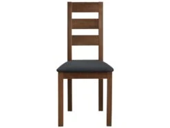 Lot De 2 Chaises ALCINO - Hêtre Et Tissu - Coloris : Noyer Et Anthracite -Mobilia Boutique chaise 388261