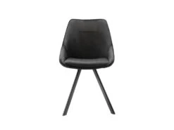 Lot De 2 Chaises VIENNA - Velours & Métal - Noir -Mobilia Boutique chaise 394625