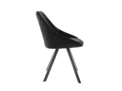 Lot De 6 Chaises VIENNA - Velours & Métal - Noir -Mobilia Boutique chaise 394643
