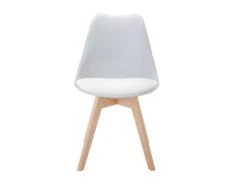 Lot De 6 Chaises JODY - Polypropylène Et Hêtre - Gris Clair -Mobilia Boutique chaise 397279