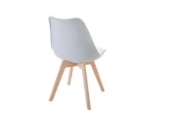 Lot De 6 Chaises JODY - Polypropylène Et Hêtre - Gris Clair -Mobilia Boutique chaise 397281