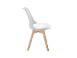 Lot De 6 Chaises JODY - Polypropylène Et Hêtre - Gris Clair -Mobilia Boutique chaise 397283