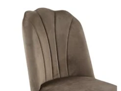 Lot De 2 Chaises ROSARIO - Effet Velours Et Métal Noir - Taupe -Mobilia Boutique chaise 397631