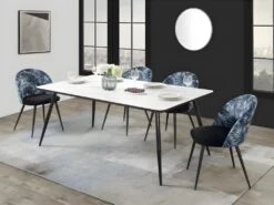 Lot De 2 Chaises PALMERA - Tissu Et Métal - Motif Palmier -Mobilia Boutique chaise 398607