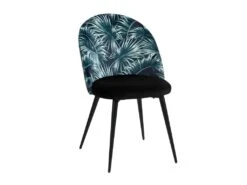 Lot De 2 Chaises PALMERA - Tissu Et Métal - Motif Palmier -Mobilia Boutique chaise 398611