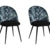 Lot De 2 Chaises PALMERA - Tissu Et Métal - Motif Palmier -Mobilia Boutique chaise 398915