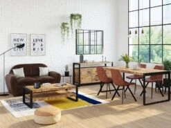 Lot De 2 Chaises LUBINE - Simili - Caramel -Mobilia Boutique chaise 401149