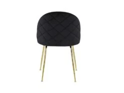 Lot De 6 Chaises - Velours Et Métal Doré - Noir - MELBOURNE -Mobilia Boutique chaise 404271