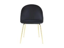 Lot De 6 Chaises - Velours Et Métal Doré - Noir - MELBOURNE -Mobilia Boutique chaise 404275