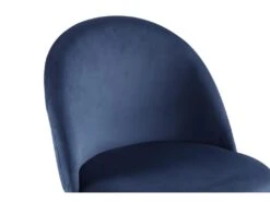 Lot De 6 Chaises - Velours Et Métal Doré - Bleu - MELBOURNE -Mobilia Boutique chaise 404431