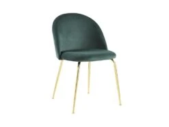 Lot De 6 Chaises - Velours Et Métal Doré - Vert - MELBOURNE -Mobilia Boutique chaise 404469