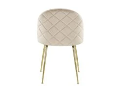 Lot De 2 Chaises - Velours Et Métal Doré - Beige - MELBOURNE -Mobilia Boutique chaise 404485