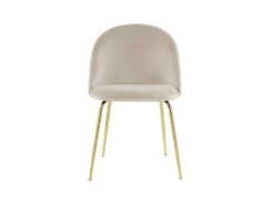 Lot De 6 Chaises - Velours Et Métal Doré - Beige - MELBOURNE -Mobilia Boutique chaise 404491