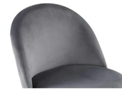 Lot De 6 Chaises - Velours Et Métal Noir Mat - Gris - MELBOURNE -Mobilia Boutique chaise 407375