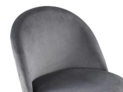 Lot De 2 Chaises - Velours Et Métal Noir Mat - Gris - MELBOURNE -Mobilia Boutique chaise 407395