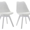 Lot De 2 Chaises JODY - Polypropylène Et Hêtre - Blanc Pieds Blanc -Mobilia Boutique chaise 415031