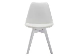 Lot De 6 Chaises JODY - Polypropylène Et Hêtre - Blanc Et Pieds Blanc -Mobilia Boutique chaise 415037 1