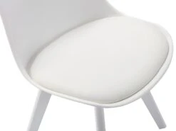 Lot De 2 Chaises JODY - Polypropylène Et Hêtre - Blanc Pieds Blanc -Mobilia Boutique chaise 415039