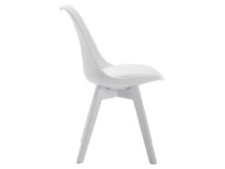 Lot De 2 Chaises JODY - Polypropylène Et Hêtre - Blanc Pieds Blanc -Mobilia Boutique chaise 415045