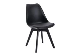 Lot De 2 Chaises JODY - Polypropylène Et Hêtre - Noir Et Pieds Noir -Mobilia Boutique chaise 419683