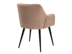 Lot De 2 Chaises Avec Accoudoirs - Velours Et Métal - Beige - PEGA De Pascal MORABITO -Mobilia Boutique chaise 422053