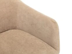 Lot De 6 Chaises BIBO - Avec Accoudoirs - Effet Velours & Métal - Beige -Mobilia Boutique chaise 426211