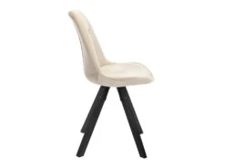 Lot De 2 Chaises Scandinaves ANEYA - Velours & Pieds Hévéa - Beige -Mobilia Boutique chaise 426839