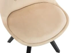 Lot De 2 Chaises Scandinaves ANEYA - Velours & Pieds Hévéa - Beige -Mobilia Boutique chaise 426849