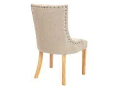 Lot De 2 Chaises JOLIA - Tissu Et Pieds Bois - Beige -Mobilia Boutique chaise 427089