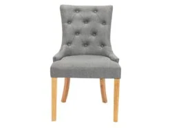 Lot De 6 Chaises JOLIA - Tissu Et Pieds Bois - Gris -Mobilia Boutique chaise 427115